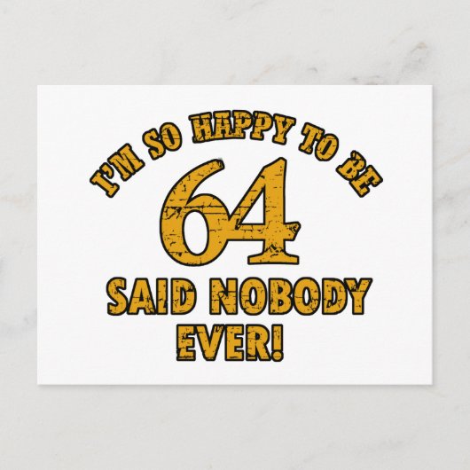 64e jaar oude geschenken briefkaart (Voorkant)