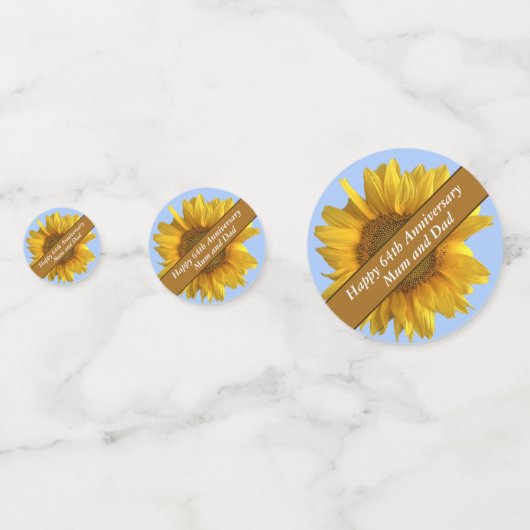 64e Jubileum Zonnebloem Confetti (Achterkanten)