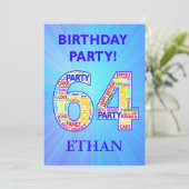 64e uitnodiging van de Partij van de Geboortedag V (Staand voorkant)