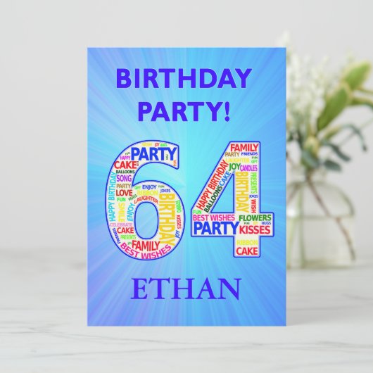 64e uitnodiging van de Partij van de Geboortedag V (Staand voorkant)