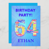 64e uitnodiging van de Partij van de Geboortedag V (Voorkant / Achterkant)