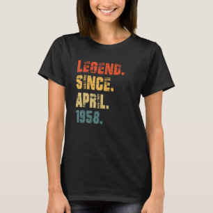 64e verjaardag 64 jaar oude leggende sinds april 1 t-shirt