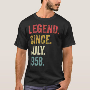 64e verjaardag 64 jaar oude leggende sinds juli 19 t-shirt