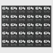 64e verjaardag: Art Deco geïnspireerd look "64" &  Cadeaupapier (Vlak)