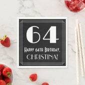 64e verjaardag ~ Art Deco geïnspireerde look "64", Servet (Insitu)