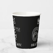 64e verjaardag: Art Deco Style + aangepaste naam Papieren Bekers (Links)