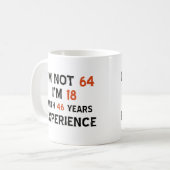 64e verjaardag design koffiemok (Voorkant links)