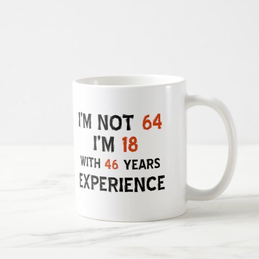 64e verjaardag design koffiemok (Rechts)