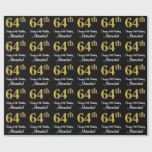 64e verjaardag: Elegant Luxe Faux Gold Look #