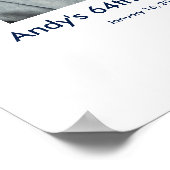 64e Verjaardag foto custom Sign In Party Board 64 Poster (Hoek)