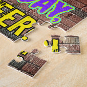 64e verjaardag ~ Fun, door Urban Graffiti geïnspir Legpuzzel (Zijkant)