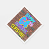 64e verjaardag ~ Fun, door Urban Graffiti geïnspir Servet (Hoek)