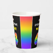 64e verjaardag: kleurrijke regenboog # 64, aangepa papieren bekers (Links)