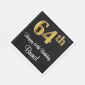 64e verjaardag ~ Luxurieuze Faux Gold-look # Servet (Hoek)