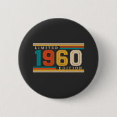 64e verjaardag ronde button 5,7 cm (Voorkant)