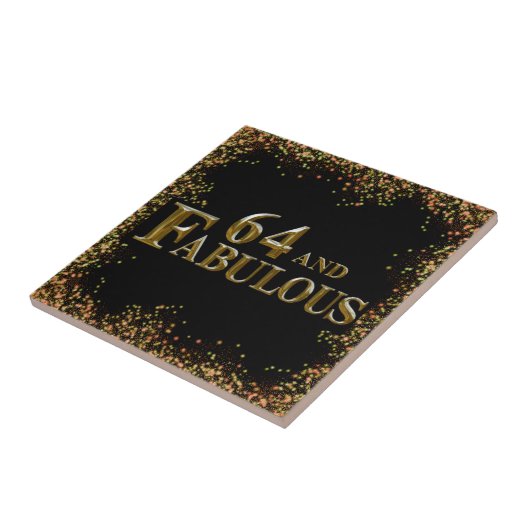 64e verjaardag  tegeltje (Zijkant)