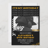 64e verjaardag uitnodigingen Mannen Fotospray verf (Voorkant)