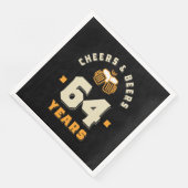 64e verjaardag van de borstkas tot 64 jaar grappig servet (Hoek)