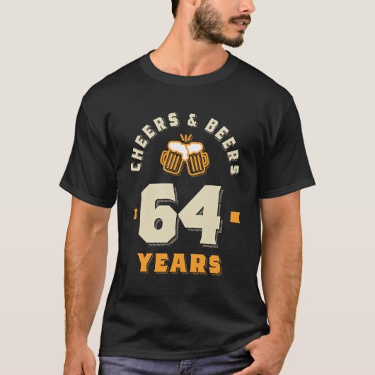 64e verjaardag van de borstkas tot 64 jaar grappig t-shirt (Voorkant)