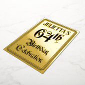 64e verjaardag van de partij — Legant Manuscript + Folie Uitnodiging (Gedraaid)