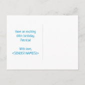 64e verjaardag: Vet, Vun, Eenvoudig, Regenboog 64 Briefkaart (Achterkant)