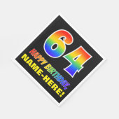 64e verjaardag: Vet, Vun, Eenvoudig, Regenboog 64 Servet (Hoek)