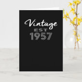 64e verjaardag, Vintage 1957, verjaardagscadeau vo Kaart (Gele Bloem)