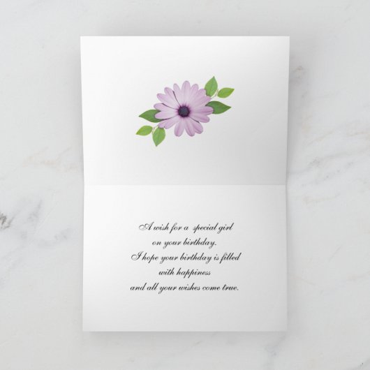 64e verjaardagskaart met madeliefjes kaart (Binnen)