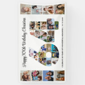 64e verpartij Cijfer 64 Fotocollage Spandoek (Verticaal)