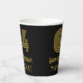 64ste verjaardag: Art Deco Geïnspireerde look "64" Papieren Bekers (Links)