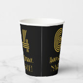 64ste verjaardag: Art Deco Geïnspireerde look "64" Papieren Bekers (Rechts)