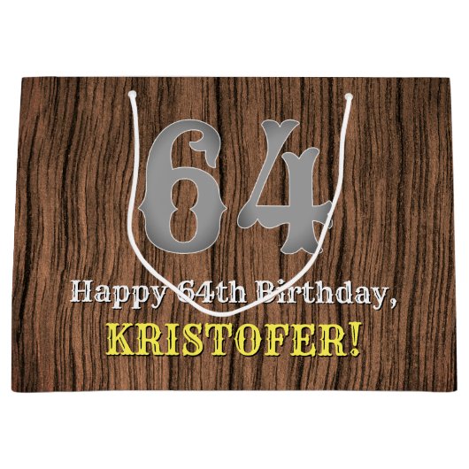 64ste verjaardag: Country Western geïnspireerd uit Groot Cadeauzakje (Voorkant)