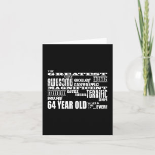 64ste verjaardag grootste 64-jarige kaart