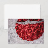 6508-Rode Satijnen Boeket, Diamanten Tiara op de S Kaart (Voorkant / Achterkant)