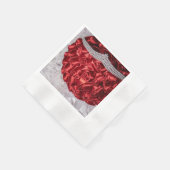 6508-Rood Boeket met Tiara Servet (Hoek)