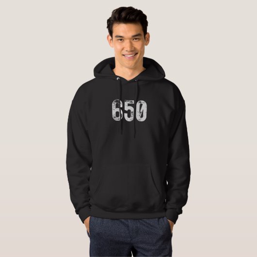 650 Area Code San Mateo CA Mobile Telephone Area C Hoodie (Voorkant volledig)