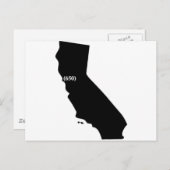 650 Area Code T-shirt, Bay Area, Californië Briefkaart (Voorkant / Achterkant)