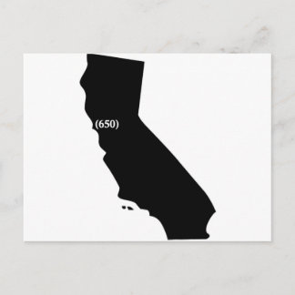 650 Area Code T-shirt, Bay Area, Californië Briefkaart