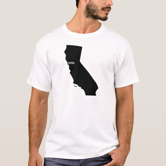 650 Area Code T-shirt, Bay Area, Californië T-shirt (Voorkant)