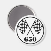 650 Geruite vlaggen Magneet (Voorkant / Achterkant)