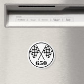 650 Geruite vlaggen Magneet (Insitu (Vaatwasser))