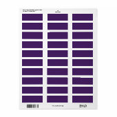 #65187A HEX CODE DARK PAARSE KLEUR ACHTERGRONDTEMP ETIKET (Full Sheet)