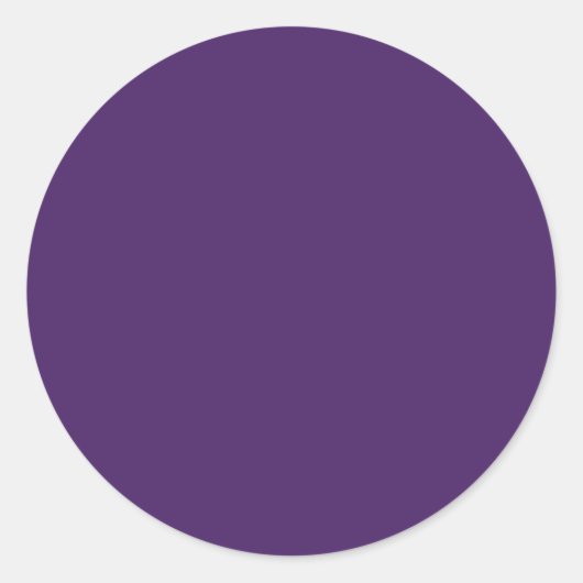 #65187A HEX CODE DARK PAARSE KLEUR ACHTERGRONDTEMP RONDE STICKER (Voorkant)