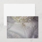 6538-Ringdragende kussen met trouwring op sluier Kaart (Voorkant / Achterkant)