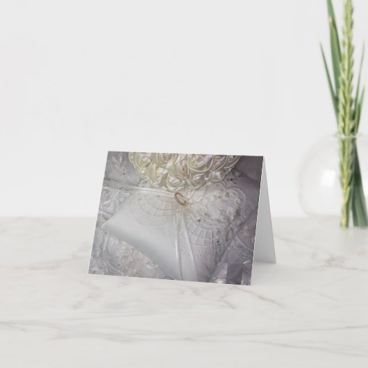 6538-Ringdragers Kussen met Trouwring op Sluier (Voorkant)