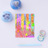 654580 COLORFUL MUZIEKNOTEN ACHTERGRONDEN WALLPAPE FLYER (Enkel)