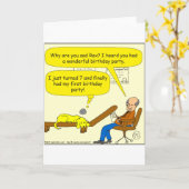 655 eerste verjaardagsfeest cartoon kaart (Gele Bloem)