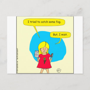 656 probeerden mist-cartoon te vangen briefkaart