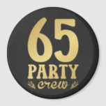 65 65e Birthday Circle Magneet<br><div class="desc">65-partijenbemanningsleden 65th Birthday Group Friends Family Design Gift Circle Magnet Classic Collectie.</div>