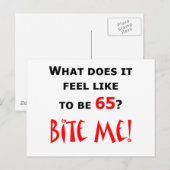 65 bijt me! briefkaart (Voorkant / Achterkant)